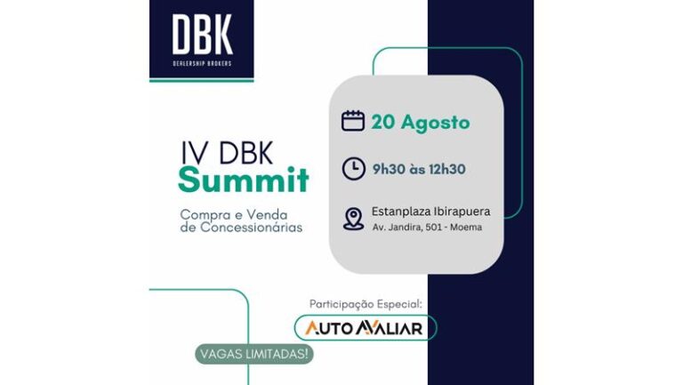 IV DBK Summit terá insights da Auto Avaliar para Titulares de concessionárias