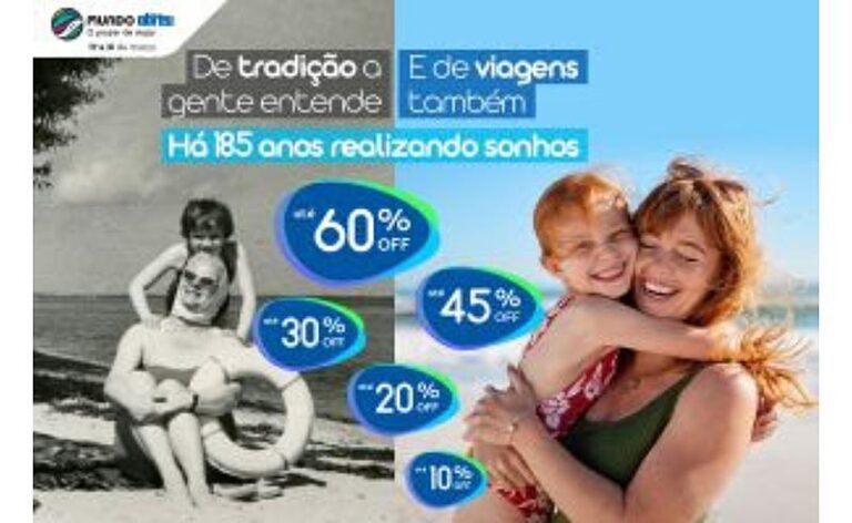 Mundo Abreu oferece viagens com até 60% de desconto