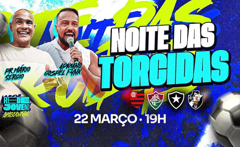 Rede de jovens do Ministério Apascentar promove Noite das Torcidas com show de Adriano Gospel Funk