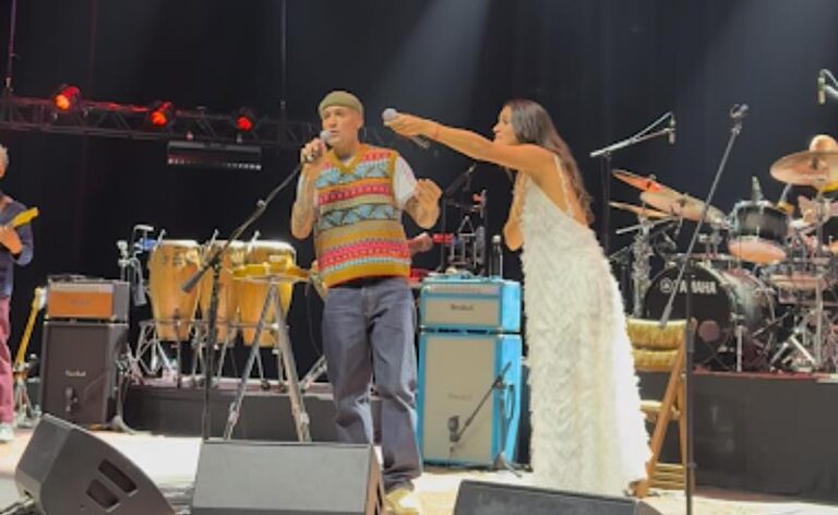 Sophia Stedile encanta público ao lado de Ben Harper em São Paulo