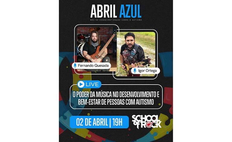 School of Rock promove live especial no Dia Mundial de Conscientização do Autismo para destacar o poder transformador da música