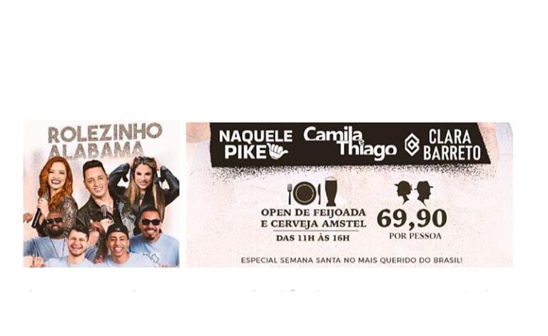 Semana Santa em Goiânia: Alabama Mix com Sertanejo, Pagode e Shows de Camila & Thiago e Clara Barreto no Sábado