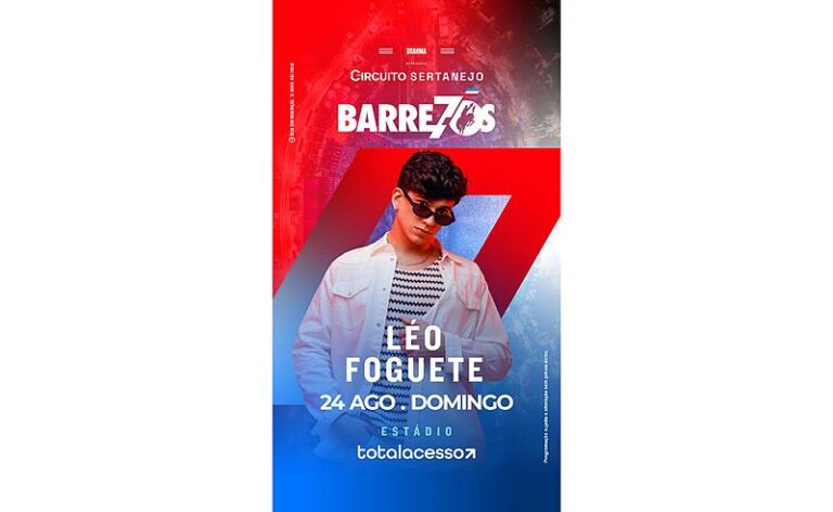Léo Foguete representa o forró no palco principal da Festa de Peão de Barretos