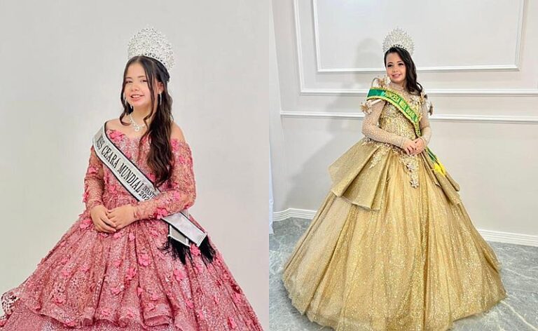 Miss Infantil Lindsey Mazui leva para o palco do ‘Mini Miss Ceará Mundial 2025’ toda a cultura de Fortaleza (CE)