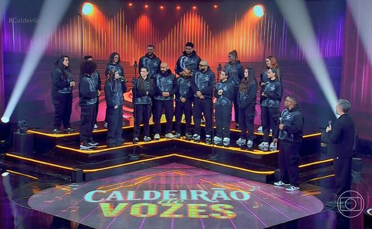 One Service disputa o prêmio de Melhor Coral do Brasil no quadro “Caldeirão de Vozes”, do programa Caldeirão com Mion