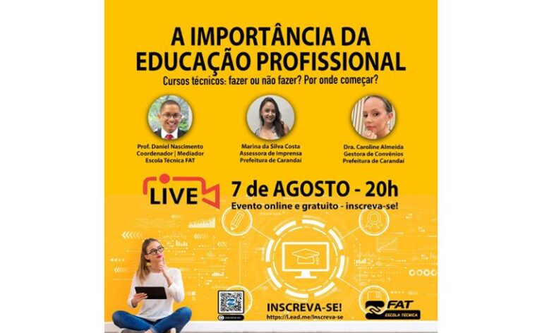 Fundação FAT realiza webinar gratuito sobre os impactos da educação profissional para a atual economia brasileira