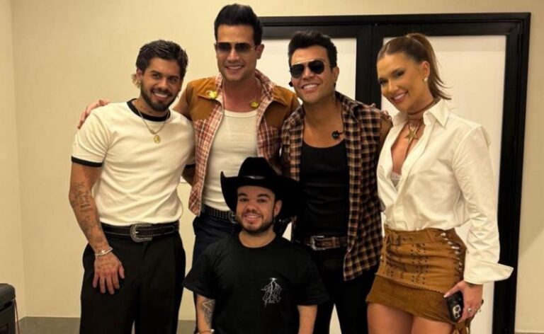 Israel Novaes e Thiago Brava, “Os Cara do Arrocha”, agitam festa de 1 ano do filho de Zé Felipe e Virgínia em Goiânia