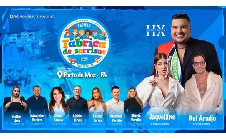 O Influenciador Heitor Ximenes confirma 6 anos do projeto “Fábrica de Sorrisos” em Porto de Moz (PA) com legado de amor e inclusão