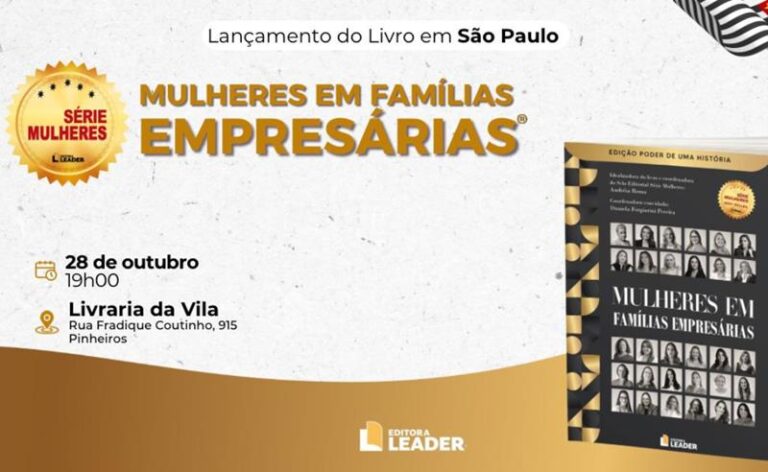 Lançamento de “Mulheres em Famílias  Empresárias” em outubro, em São Paulo