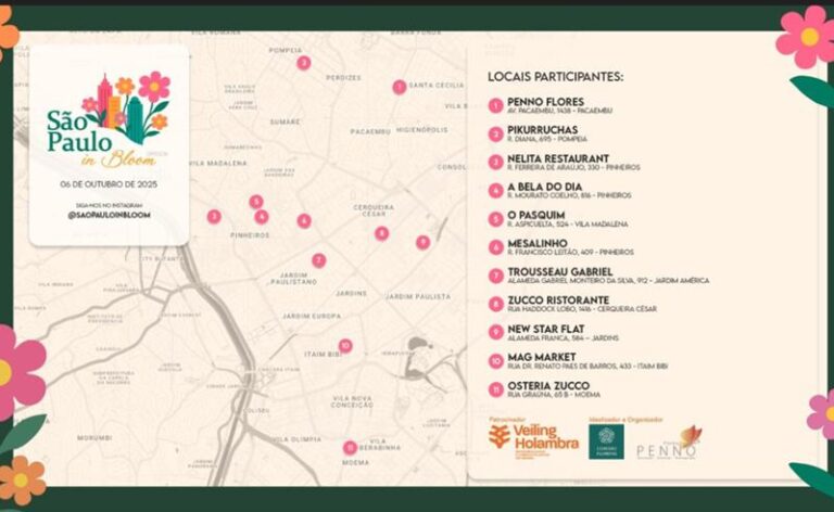 São Paulo in Bloom vai transformar a cidade em um jardim a céu aberto