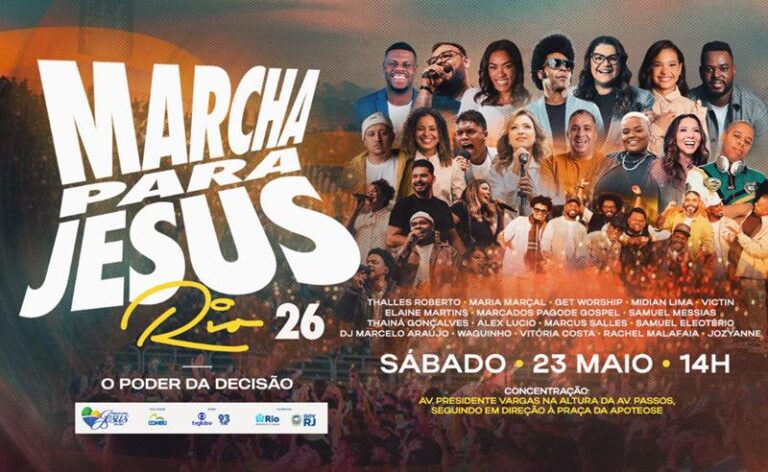 19ª edição da Marcha Para Jesus do Rio de Janeiro é confirmada para o dia 23 de maio